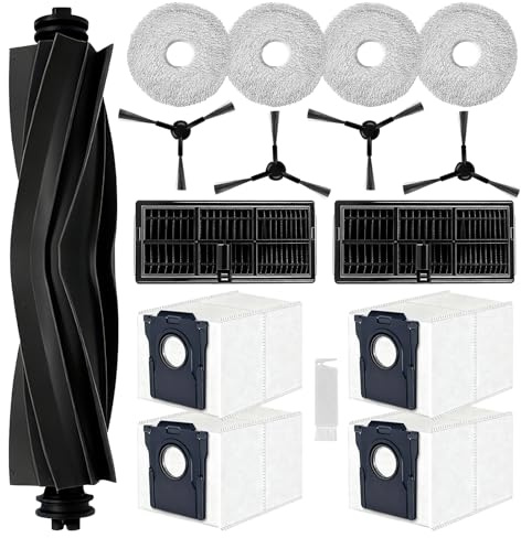 Zeeorymn - Kit de accesorios para Dreame L10s Pro Ultra Heat/ L10s Ultra Gen 2, para Dreame X30 Ultra/Mova E30 Ultra, 1 cepillo principal, 4 bolsas para polvo, 4 serpientes, 2 filtros, 4 cepillos