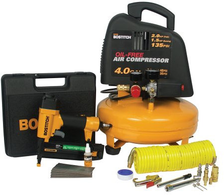BOSTITCH CPACK1850 18 Gauge Brad Nailer Compressor Combo Kit