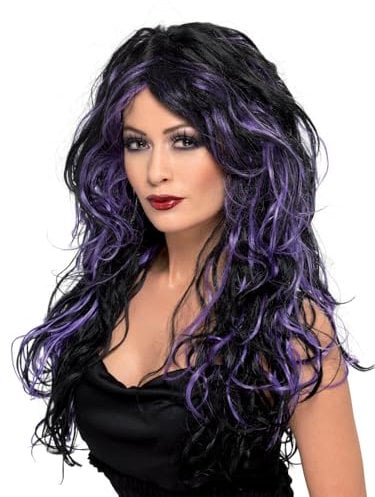 Halloween! Smiffys Perücke Gothic-Braut, Lang und mit Strähnen