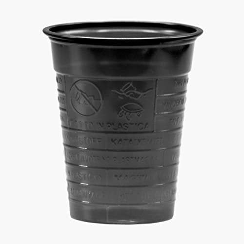 Doplà Nero Bicchieri 200ml 50pz 02733, Come da Foto, 50 unità (Confezione da 1)