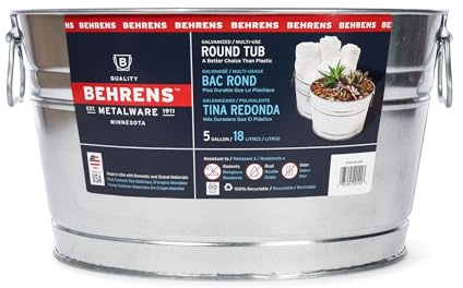 Behrens 5 Gallon Round Steel Tub (1 Tub)
