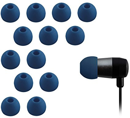 Xcessor 7 Paar (Satz Mit 14 Stück) Silikon-Ersatz-Ohrstöpsel für die Meisten In-Ear-Kopfhörer/Ohrhörer. Mittlere Größe (M). Dunkelblau