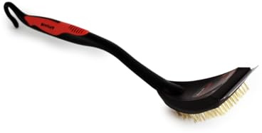 Bentley Bbq Grill Cleaning Brush With Steel Scraper - Red