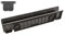 Canaleta de desagüe de ABS, color negro Con rejilla de plástico ABS 100 x 13 cm H 15 cm