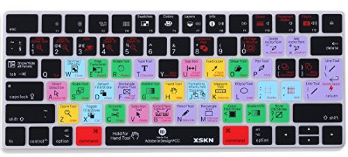 XSKN Adobe InDesign CC Shortcut Tastaturabdeckung für Apple Magic Keyboard (MLA22LL/A), US- und EU-Layout