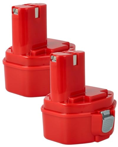 vhbw 2X Akku kompatibel mit Makita 6336DWB | 6336DWDE, 6336DWBE, 6337DWAE, 6337D, 6337DWDE, 6337DWDESP Werkzeug (1500 mAh, NiMH, 14,4 V)