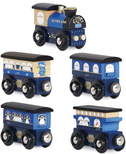 Le Toy Van - Cars & Construction - Twighlight. blue Train - London Train Set for 3 Year Old Boys and Girls -Compatible with all train sets - Role Play Toys - Girls and Boys Toys Age 3 +
