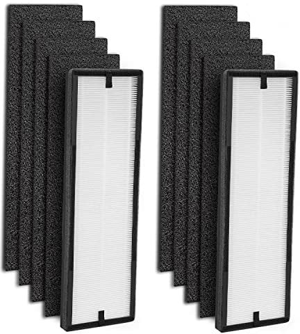 NEA-F1 HEPA-Ersatzfilter für Eureka NEA120 und Toshiba Smart WiFi Luftreiniger, 2 Stück NEA-F1 HEPA-Filter und 8 Stück NEA-C1 Aktivkohle-Ersatzfilter