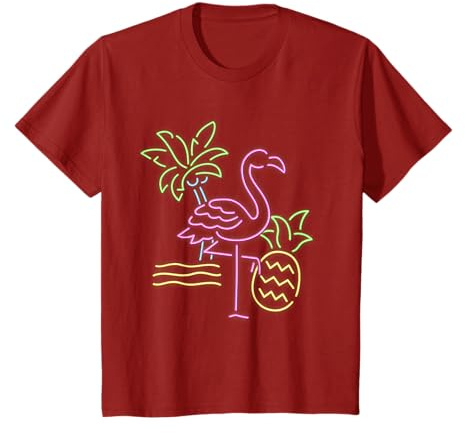 Palmen Sommerurlaub Geschenk Ananas Flamingo T-Shirt
