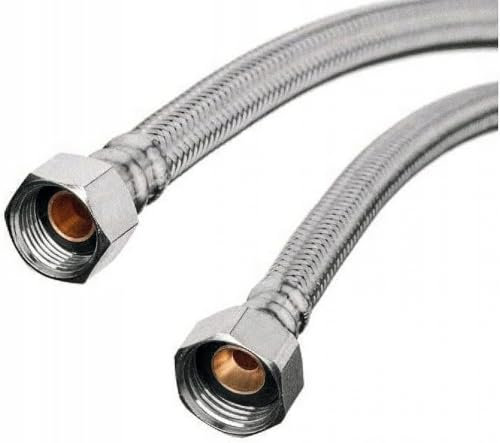 Tuyau flexible 3/8 x 3/8 pouce rallonge - tuyau blindé en acier inoxydable 500 mm - raccord pour robinet