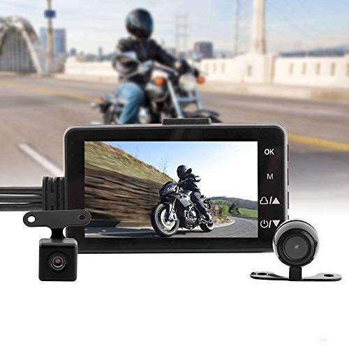 Motorrad Aufnahme Kamera Dash Cam Wasserdicht Vorne und Hinten Motorrad Kamera Dual Video HD 1080p