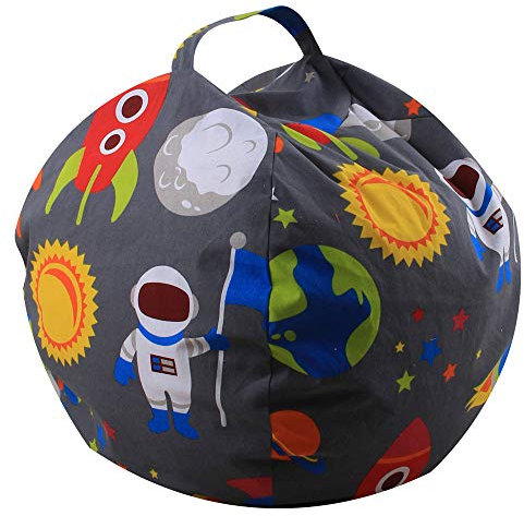 LMYOVE Stofftier-Sitzsack für Kinder, zum Organisieren von Plüschtieren für Mädchen und Jungen (66 cm, Astronaut)