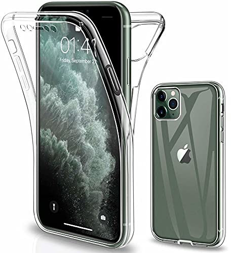 Cracksin 360° Grad Hülle für Apple iPhone 11 Pro (5,8) Handyhülle Stoßfest Crystal Clear Transparent Full Cover TPU Case Handy Schutz Hülle Silikon
