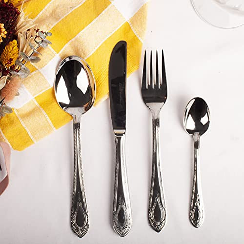 Cubiertos de menú 24 piezas - cuchara, cuchillo, tenedor y cucharilla café - Toscana 1285