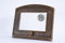 SEZAM Porte de four en fonte avec thermomètre 500 °C, vitre en verre résistant à la chaleur, porte de four à pizza - four à pain - porte de four en pierre, 37x6x31,5 cm - semi-circulaire, le cuivre