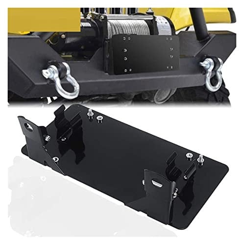 XIAOGUANG LingLONG Vehicle Flip-Up Winch Roller Fairlead Holder Mount Bracket License Plate Car Number Frame SUV ATV UTV 4X4 Auto Accessories (Color : Black)