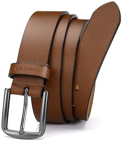 CHAOREN Ledergürtel Herren Schwarz, Gürtel Herren Leder Schwarz 35mm für Jeans, Weicheres Leder Passt Besser