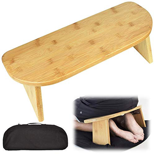 Klappbare Meditationsbank aus Bambus, kniende Sitzbank für Meditation – ideal für Vipassana und transzendentale Meditation
