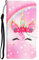 AIFILLE Kompatibel mit Handy Hülle Samsung Galaxy A12 Einhorn Mädchen Muster Standfunktion Kunstleder Flip Hüllen Weich Silikon Wallet Handytaschen Kartenhalter Cover Case Brieftasche Schutzhülle