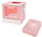 SHISHI Bac à Litière pour Chat Fermée, Grande Maison de Toilette Chat Pliable avec Couvercle, Tiroir à Litière avec Pelle, WC pour Chats, Jusqu'à 7 kg (Rose XL 51×41×38 cm)