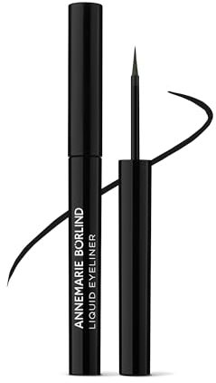 ANNEMARIE BÖRLIND AUGEN EFFECTIVE NATURAL BEAUTY Liquid Eyeliner Black (1,7 ml) - Flüssiger Eyeliner für Präzise Akzente und ein Mattes, Tiefschwarzes Finish, Vegan mit Präzisionspinsel