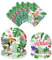 Gukasxi Juego de vajilla para fiesta hawaiana, suministros de fiesta tropical, platos de fiesta hawaiana, servilletas de papel para Aloha, decoración de fiesta de cumpleaños de verano, sirve para 24