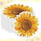 Kosiz 100 Stück Sonnenblumen-Papierservietten, Sonnenblumen-Form, Cocktail-Servietten, Blumen-Sonnenblumen-Servietten, Papierservietten für Sonnenblumen-Partys, Sommer-Geburtstagszubehör