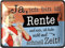 LANOLU Retro Blechschild Ruhestand, Geschenk zum Renteneintritt Frauen, Rentnerinnen und Rentnerinnen Deko zur Pensionierung und Rentenbeginn, 15x20cm