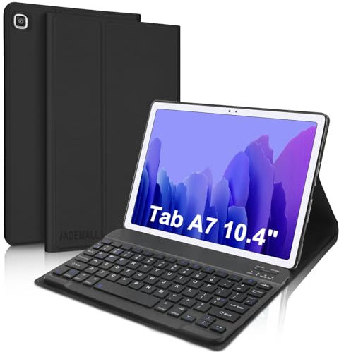 Keyboard Case for Samsung Galaxy Tab A7 10.4, Slim Smart Cover with Detachable Bluetooth Keyboard for Samsung Galaxy Tab A7 10.4 inch 2022/2020 (SM-T509/T500/T505/T507), Black