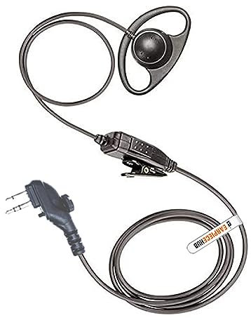 D-Shape In-line PTT Microphone Earpiece Compatible with HYTERA PD405 PD415 PD485 PD505 PD565 Two Way Radio