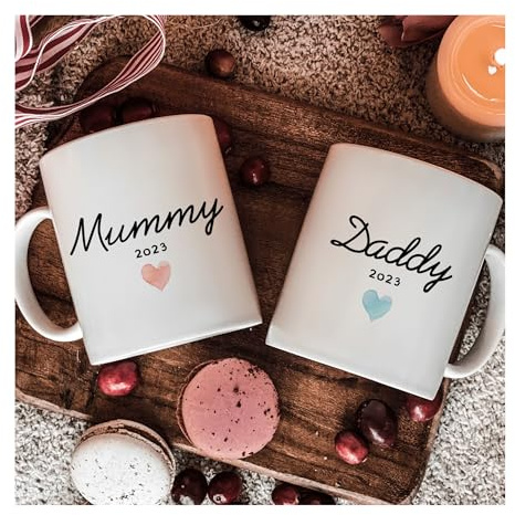 Personalised New Mummy and Daddy Mug | Baby Shower Gift | Christmas Mother's Day Gift for Mum Dad | Pregnancy Announcement