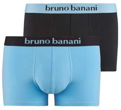 bruno banani - Flowing - Retro Short/Pant - 2er Pack (L Himmelblau/Schwarz)