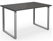 Kaiser + Kraft Mehrzwecktisch Duo-O | Gerade Platte, Tiefe 800 mm, Breite 1200 mm, dunkelgrau / silber