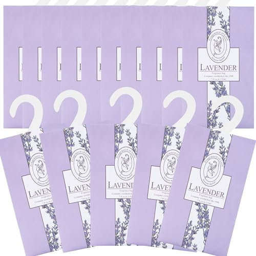 15pcs Duftsachet, Schrankdeo Natürlichen Geruch Sachet, Wäscheduft Schrank Duftsäckchen Kleiderschrank Dufterfrischer, Duftbeutel Kleiderschrank Duft Hanging Beutel, Schrankduft Frische (15lavender)