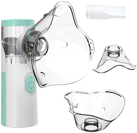 PLLYPE Inhalationsgerät Tragbar, Inhalator Vernebler Geräuscharmer, USB-C Wiederaufladbarer Inhalator Inhaliergeräte, Inhaliergeräte für Kinder Erwachsene für Den Heim Reisegebrauch