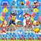 SABAN Dog Canin Cumpleaños 4 Años,Decoracion Globos Patrul Dog Canin Kit, Decoración Tarta de Infantil Patrul Dog con Guirnalda,Mantel,Cortina Fiesta,Adecuado para Decoración Fiestas de Niño y Niña
