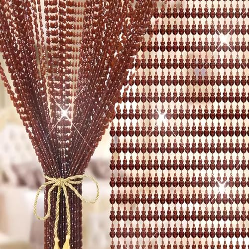 Eiauiuo Türvorhang mit Acryl Perlen Dekorativer Perlenvorhang Raumteiler für Wohnzimmer Schlafzimmer Balkontür Hängender Fadenvorhang Eleganter Kristallbehang Anpassbar(80x200cm(105 Stränge))