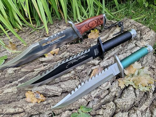 Generisch Jagdmesser Rambomesser Set -Rambo 1/2 / 3 Komplettset Signature Edition