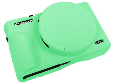 Camera Case for Canon G7 X Mark III, G7X3 Camera Cover Soft Silicone Protective Case Camera Body Skin Sleeve with Removable Lens Cover for Canon Powershot G7X Mark III DSLR Camera,Light Green