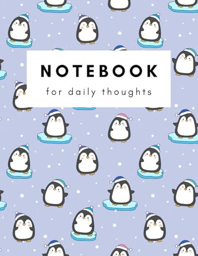 Penguin Notebook: 120 lined pages with adorable penguin accents