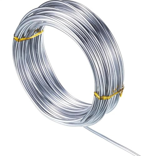 Weichhandwerksdraht - Flexibler Anti -Fade -Silbermetalldraht für Kunst & -Handwerk | Bieger Schmuck Draht für Skulption, Handwerksprojekte und -dekorationen, perfekt für Erwachsene, Kinder und En