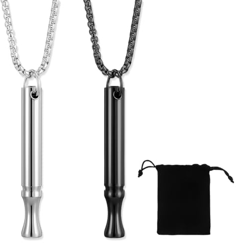 2 Pièces Collier Respiration Anti Tabac Collier Respiratoire Collier de respiration pour l'anxiété Collier Respiration pour Exercices de Respiration Femmes Hommes