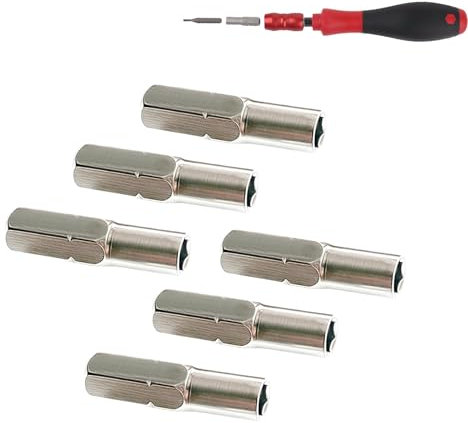6 PCS Tournevis De Precision avec Douilles Hexagonales 6,35 mm et Adaptateur d'Embout 1/4 Pouce, pour Micro Embouts de 4 mm, Outils de Bricolage pour Entretien et Réparations