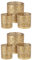 6er Set Metall Teelichthalter Gold Ø 5/6,5/8,5 cm Teelicht Lichteffekte Kerzenhalter Windlicht Tischdeko