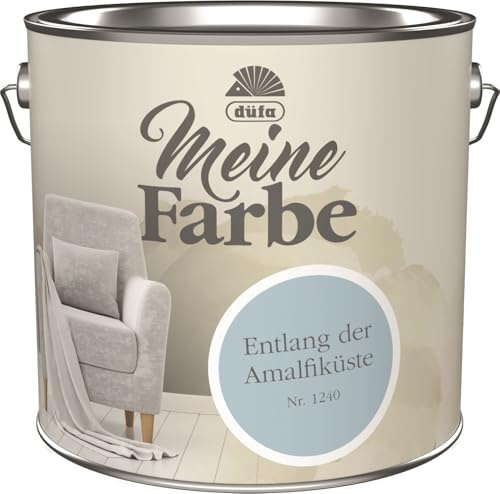 düfa Wandfarbe Meine Farbe 2,5L hochwertige Zimmerfarbe & Deckenfarbe für ein warmes Raumklima Edelmatte Premium-Optik (Entlang der Amalfiküste)