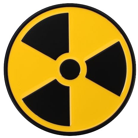 IMIKEYA 1Stück Warnaufkleber für Autos Atomstrahlungssymbol Glänzender Karosserie Aufkleber für Fahrzeuge Motorräder und Fahrräder Tragbarer und Dekorativer Sticker