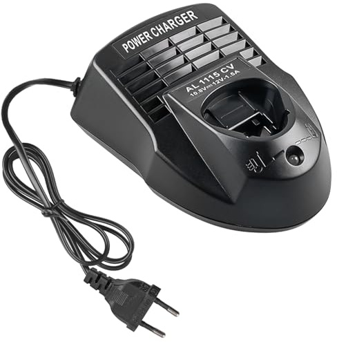 Aicharynic Bosch Chargeur 12 V : charge rapide 10,8-12 V, prise européenne avec puissance de 12 W pour batteries AL1115CV/AL1130CV (prise européenne/100-240 V)