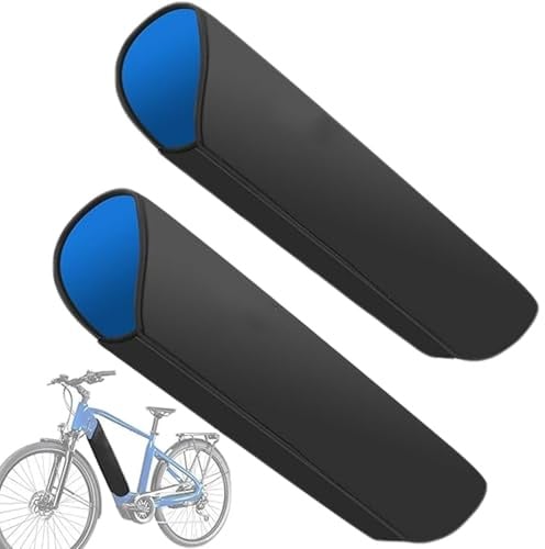 2 Stück Ebike Akku Schutzhülle,Akkuschutz Ebike Rahmen Wasserdicht,Staubdicht,Neopren-Schutzhülle,Geeignet für Rahmenumfänge von 28–36CM,kaltes Wetter,Verlängert die Batterielebensdauer(Blau)