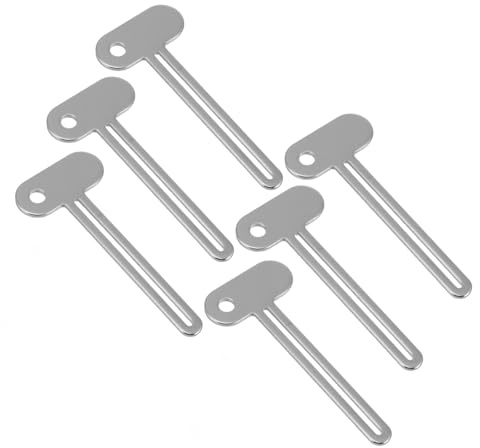 6pcs Metal Tube Roller Toothpaste Squeezer Tool for Household Use | Aluminum Alloy, Silver Finish, Easy-to-use Design, for Cream and Tube Products in Office or Home