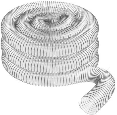 2 Zoll Außendurchmesser, 50 Mm, Transparenter PVC-Staubsammelschlauch Zur Verwendung Mit Staubsammlern Anschlüssen. Ideal For Werkstattstaubsauger